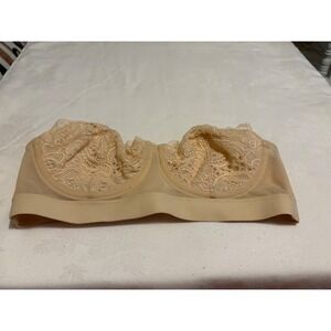 Vintage‎ Lively Toasted Almond Lace Strapless Bra